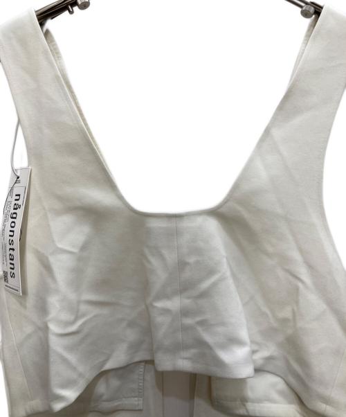 nagonstans（ナゴンスタンス）nagonstans (ナゴンスタンス) ソフトウォームクロス Pocket vest アイボリー サイズ:Ｍの古着・服飾アイテム