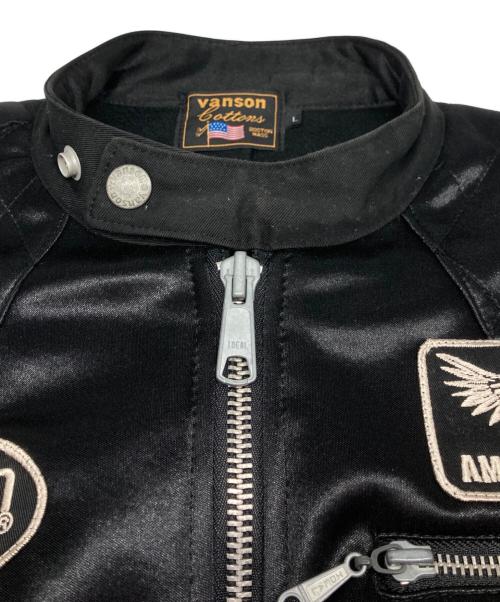 VANSON（バンソン）VANSON (バンソン) スカル刺繍ジャケット ブラック サイズ:Lの古着・服飾アイテム