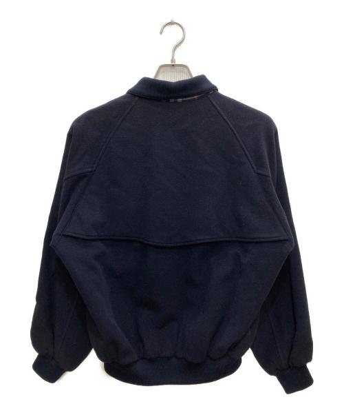 Burberry's（バーバリーズ）Burberry's (バーバリーズ) 裏ノバチェックウールハリントンジャケット ネイビー サイズ:Mの古着・服飾アイテム