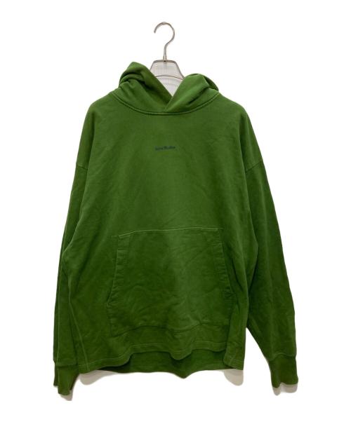 Acne studios（アクネ ストゥディオズ）ACNE STUDIOS (アクネ ストゥディオズ) ロゴプリントフーディー グリーン サイズ:Mの古着・服飾アイテム