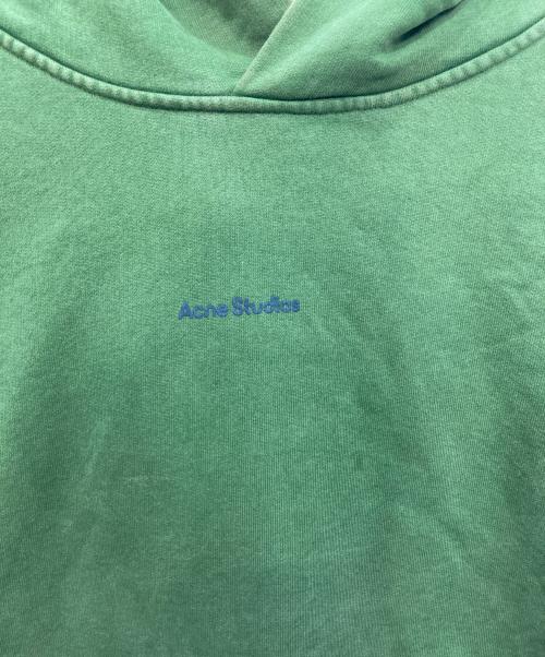 Acne studios（アクネ ストゥディオズ）ACNE STUDIOS (アクネ ストゥディオズ) ロゴプリントフーディー グリーン サイズ:Mの古着・服飾アイテム