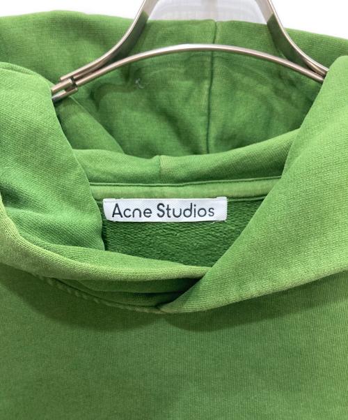 Acne studios（アクネ ストゥディオズ）ACNE STUDIOS (アクネ ストゥディオズ) ロゴプリントフーディー グリーン サイズ:Mの古着・服飾アイテム