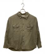 REMI RELIEF×EDIFICEレミレリーフ×エディフィス）の古着「別注 ミリタリーシャツ(シシュウ)」｜オリーブ