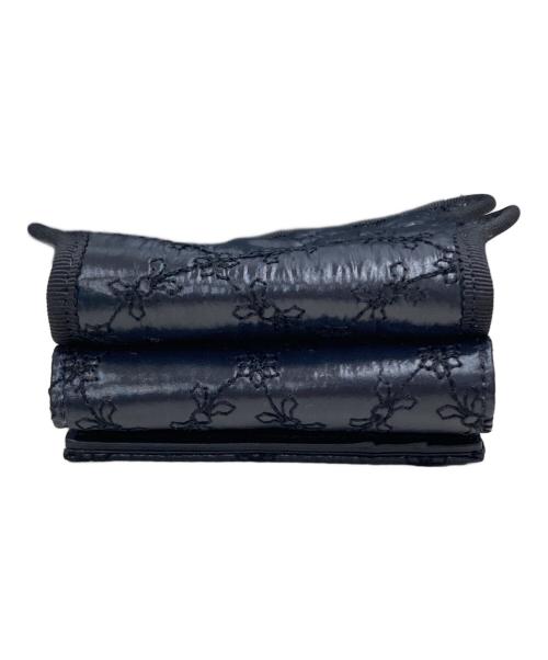 nori enomoto（ノリ エノモト）nori enomoto (ノリ エノモト) wave trifold wallet ブラックの古着・服飾アイテム