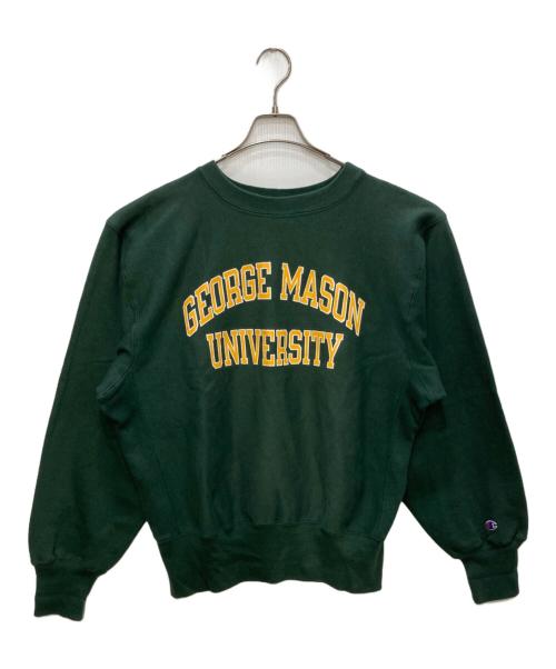Champion REVERSE WEAVE（チャンピオン リバース ウィーブ）Champion REVERSE WEAVE (チャンピオン リバース ウィーブ) カレッジプリントスウェット グリーン サイズ:Mの古着・服飾アイテム