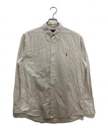 POLO RALPH LAUREN（ポロ・ラルフローレン）の古着「ボタンダウンストライプシャツ」｜ブラウン