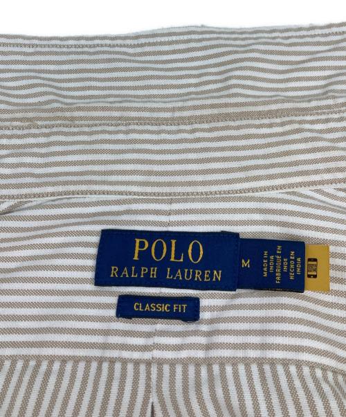 POLO RALPH LAUREN（ポロ・ラルフローレン）POLO RALPH LAUREN (ポロ・ラルフローレン) ボタンダウンストライプシャツ ブラウン サイズ:Mの古着・服飾アイテム