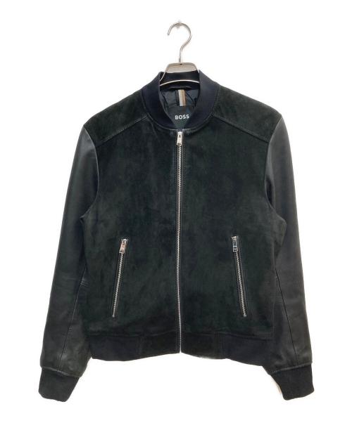 BOSS（ボス）BOSS (ボス) Malbano 1 レザージャケット ブラック サイズ:44の古着・服飾アイテム