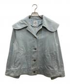 LANVIN en Bleuランバンオンブルー）の古着「ビッグカラーデニムジャケット」｜ブルー