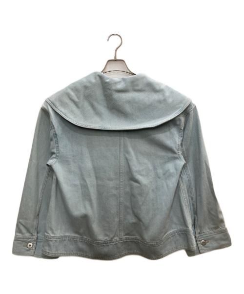 LANVIN en Bleu（ランバンオンブルー）LANVIN en Bleu (ランバンオンブルー) ビッグカラーデニムジャケット ブルー サイズ:38の古着・服飾アイテム