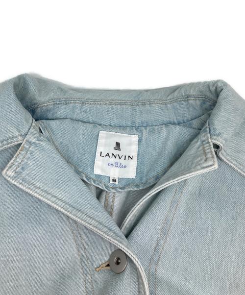 LANVIN en Bleu（ランバンオンブルー）LANVIN en Bleu (ランバンオンブルー) ビッグカラーデニムジャケット ブルー サイズ:38の古着・服飾アイテム