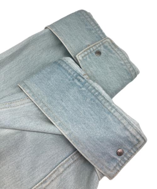 LANVIN en Bleu（ランバンオンブルー）LANVIN en Bleu (ランバンオンブルー) ビッグカラーデニムジャケット ブルー サイズ:38の古着・服飾アイテム