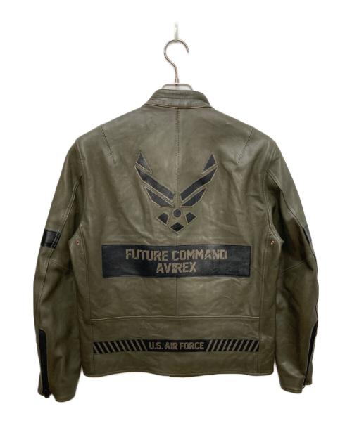 AVIREX（アヴィレックス）AVIREX (アヴィレックス) COMAND SINGLE RIDERS カーキ サイズ:Lの古着・服飾アイテム