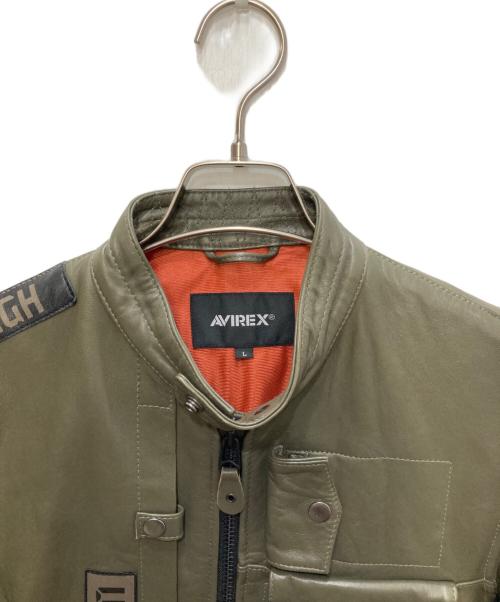 AVIREX（アヴィレックス）AVIREX (アヴィレックス) COMAND SINGLE RIDERS カーキ サイズ:Lの古着・服飾アイテム