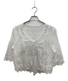 sara mallika（サラマリカ）の古着「Cotton Batten Lace Top」｜ホワイト