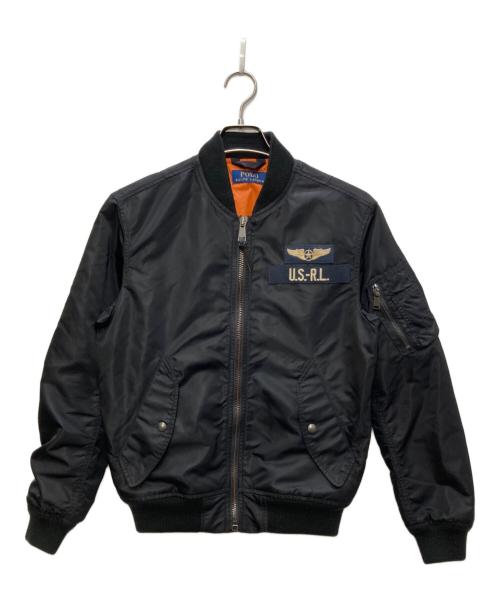 POLO RALPH LAUREN（ポロ・ラルフローレン）POLO RALPH LAUREN (ポロ・ラルフローレン) MA-1ジャケット ブラック サイズ:XSの古着・服飾アイテム