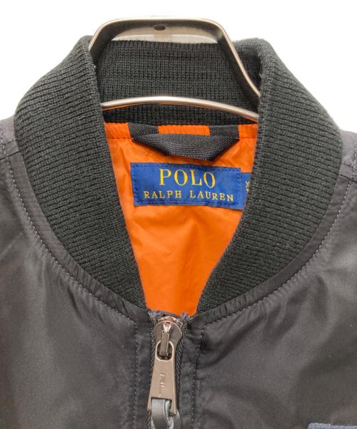 POLO RALPH LAUREN（ポロ・ラルフローレン）POLO RALPH LAUREN (ポロ・ラルフローレン) MA-1ジャケット ブラック サイズ:XSの古着・服飾アイテム