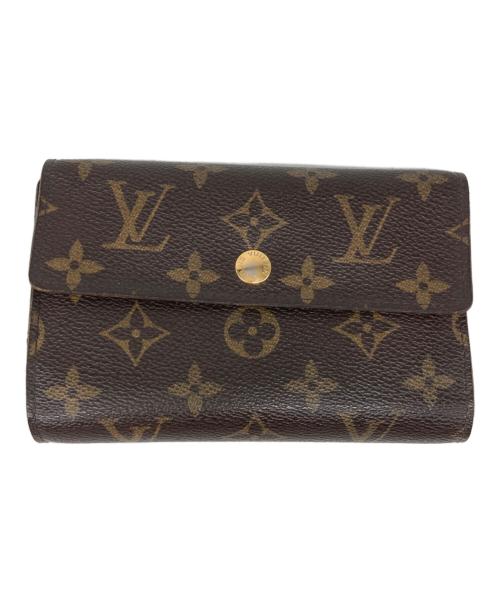 LOUIS VUITTON（ルイ ヴィトン）LOUIS VUITTON (ルイ ヴィトン) ポルトトレゾール エテュイパピエ 3つ折り財布 ブラウンの古着・服飾アイテム