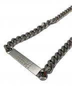 MM6 Maison Margielaエムエムシックスメゾンマルジェラ）の古着「EMBOSS NUMERIC NECKLACE」｜シルバー