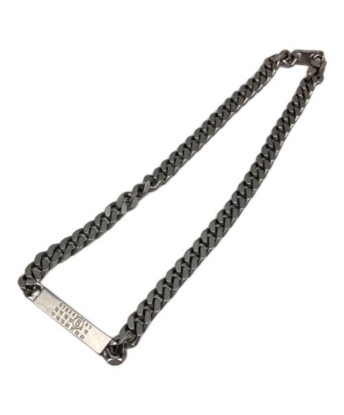 MM6 Maison Margiela（エムエムシックスメゾンマルジェラ）MM6 Maison Margiela (エムエムシックスメゾンマルジェラ) EMBOSS NUMERIC NECKLACE シルバーの古着・服飾アイテム