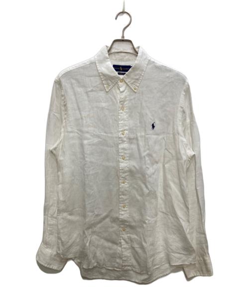 POLO RALPH LAUREN（ポロ・ラルフローレン）POLO RALPH LAUREN (ポロ・ラルフローレン) CLASSIC FIT リネンシャツ ホワイト サイズ:Ｌの古着・服飾アイテム