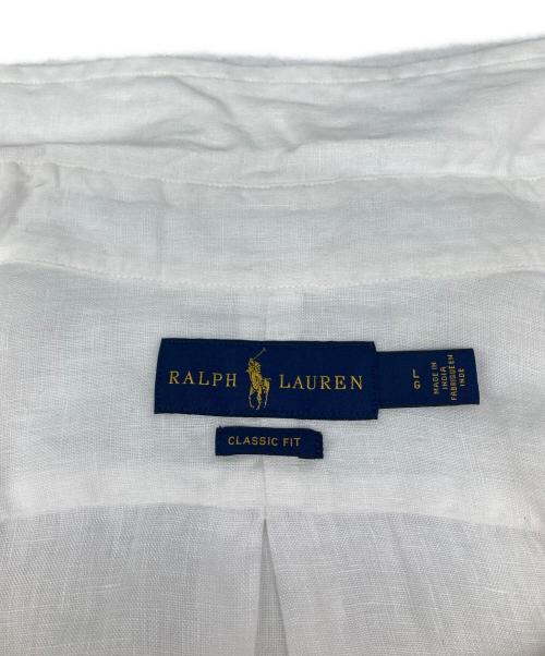 POLO RALPH LAUREN（ポロ・ラルフローレン）POLO RALPH LAUREN (ポロ・ラルフローレン) CLASSIC FIT リネンシャツ ホワイト サイズ:Ｌの古着・服飾アイテム