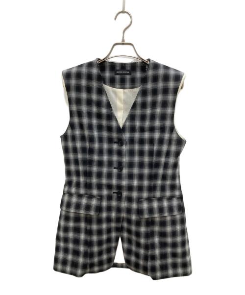 MAISON SPECIAL（メゾンスペシャル）MAISON SPECIAL (メゾンスペシャル) Suiting V-neck Gilet ブラック サイズ:Free 未使用品の古着・服飾アイテム