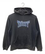 stussyステューシー）の古着「ロゴプルオーバーパーカー」｜ネイビー