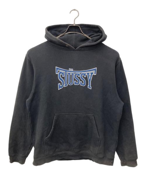 stussy（ステューシー）stussy (ステューシー) ロゴプルオーバーパーカー ネイビー サイズ:Lの古着・服飾アイテム