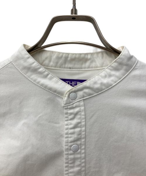 THE NORTHFACE PURPLELABEL（ザ・ノースフェイス パープルレーベル）THE NORTHFACE PURPLELABEL (ザ・ノースフェイス パープルレーベル) Cotton Polyester OX Band Collar Shirt ホワイト サイズ:Mの古着・服飾アイテム