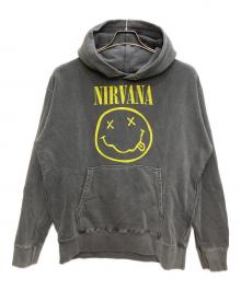 WIND AND SEA（ウィンダンシー）の古着「NIRVANA SMILEY HOODED SWEATSHIRT パーカー」｜グレー