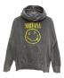 WIND AND SEA（ウィンダンシー）の古着「NIRVANA SMILEY HOODED SWEATSHIRT パーカー」｜グレー