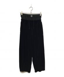 BASICKS（ベイシックス）の古着「Layered Velvet Trouser」｜ブラック