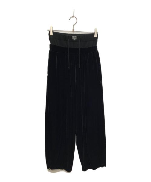 BASICKS（ベイシックス）basicks (ベイシックス) Layered Velvet Trouser ブラック サイズ:Sの古着・服飾アイテム