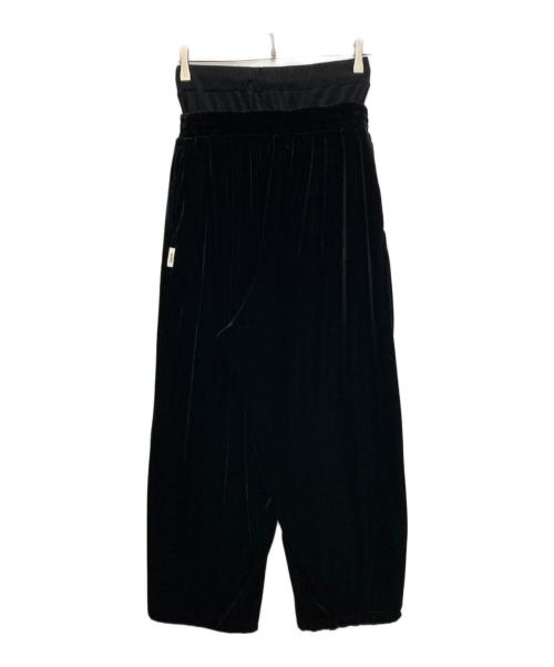 BASICKS（ベイシックス）basicks (ベイシックス) Layered Velvet Trouser ブラック サイズ:Sの古着・服飾アイテム