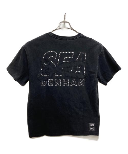 WIND AND SEA（ウィンダンシー）WIND AND SEA (ウィンダンシー) Denham (デンハム) 刺繍Tシャツ ブラック サイズ:Mの古着・服飾アイテム