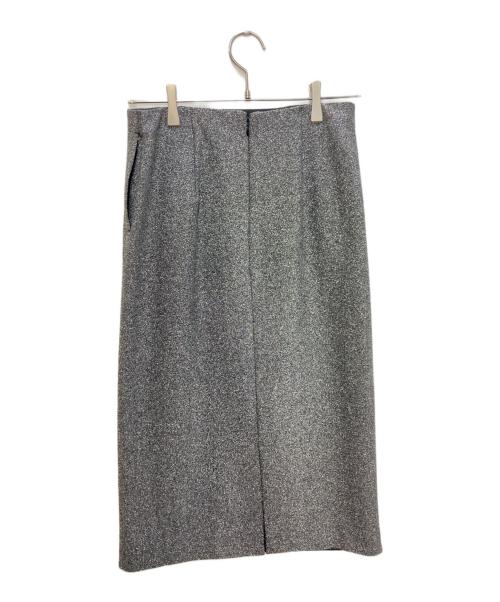 heliopole（エリオポール）heliopole (エリオポール) GLITTER JERSEY TIGHT SKIRT シルバー サイズ:SIZE 38の古着・服飾アイテム