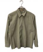 MUSE de Deuxieme Classeミューズ ドゥーズィエム クラス）の古着「STRETCH TWILL CACHE シャツ」｜ベージュ