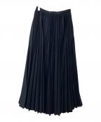 Christian Diorクリスチャン ディオール）の古着「Mid-Length Pleated Skirt」｜ネイビー