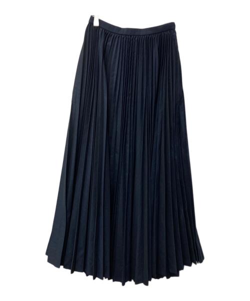 Christian Dior（クリスチャン ディオール）Christian Dior (クリスチャン ディオール) Mid-Length Pleated Skirt ネイビー サイズ:SIZE36の古着・服飾アイテム
