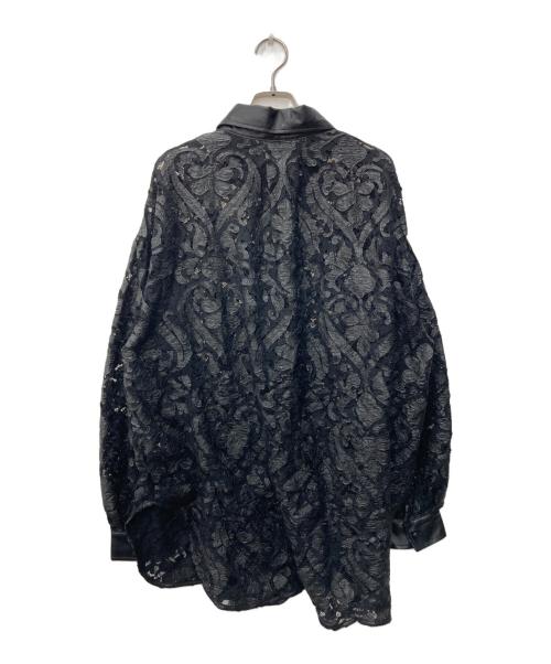 Ameri（アメリ）Ameri (アメリ) FAKE LEATHER EMBROIDERY SHIRT ブラック サイズ:Freeの古着・服飾アイテム