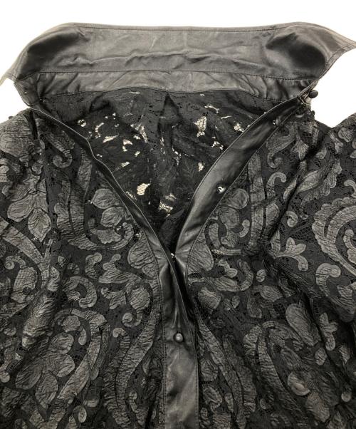 Ameri（アメリ）Ameri (アメリ) FAKE LEATHER EMBROIDERY SHIRT ブラック サイズ:Freeの古着・服飾アイテム