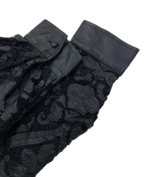 Ameri（アメリ）Ameri (アメリ) FAKE LEATHER EMBROIDERY SHIRT ブラック サイズ:Freeの古着・服飾アイテム