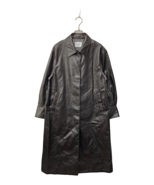 Ameri（アメリ）AMERI (アメリ) CRASH FAKE LEATHER COAT ブラウン サイズ:Sの古着・服飾アイテム