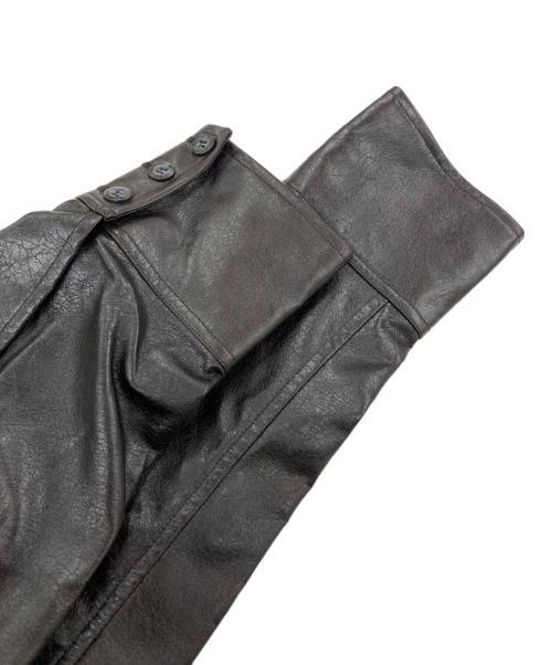 Ameri（アメリ）AMERI (アメリ) CRASH FAKE LEATHER COAT ブラウン サイズ:Sの古着・服飾アイテム