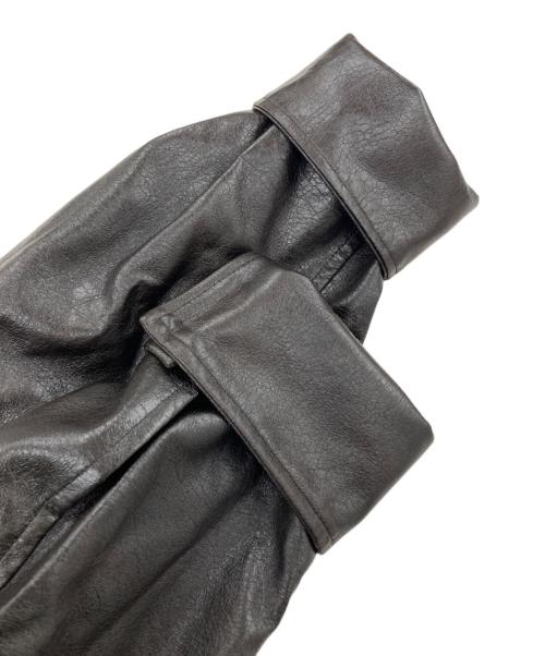 Ameri（アメリ）AMERI (アメリ) CRASH FAKE LEATHER COAT ブラウン サイズ:Sの古着・服飾アイテム
