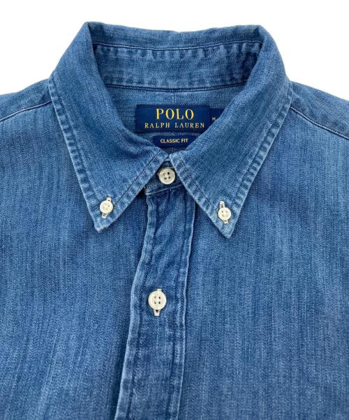 POLO RALPH LAUREN（ポロ・ラルフローレン）POLO RALPH LAUREN (ポロ・ラルフローレン) デニムシャツ インディゴ サイズ:Mの古着・服飾アイテム