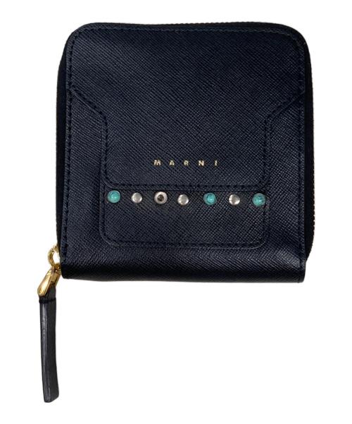MARNI（マルニ）MARNI (マルニ) サフィアーノレザー ジップアラウンドウォレット ブラックの古着・服飾アイテム