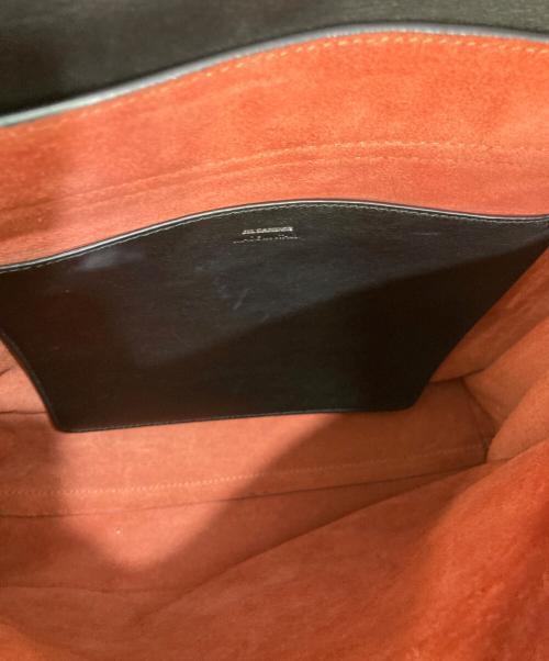 JIL SANDER（ジルサンダー）JIL SANDER (ジルサンダー) レザーハンドバッグ ブラックの古着・服飾アイテム
