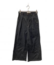 Plage（プラージュ）の古着「linen mix tuck デニムパンツ」｜インディゴ